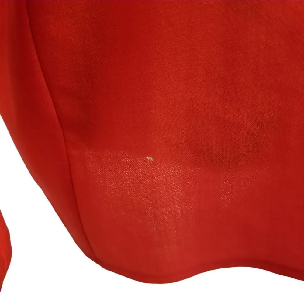 Vintage Escada Red Long Sleeve Wool 1/2 Button Down Top Size 6 - Picture 12 of 16